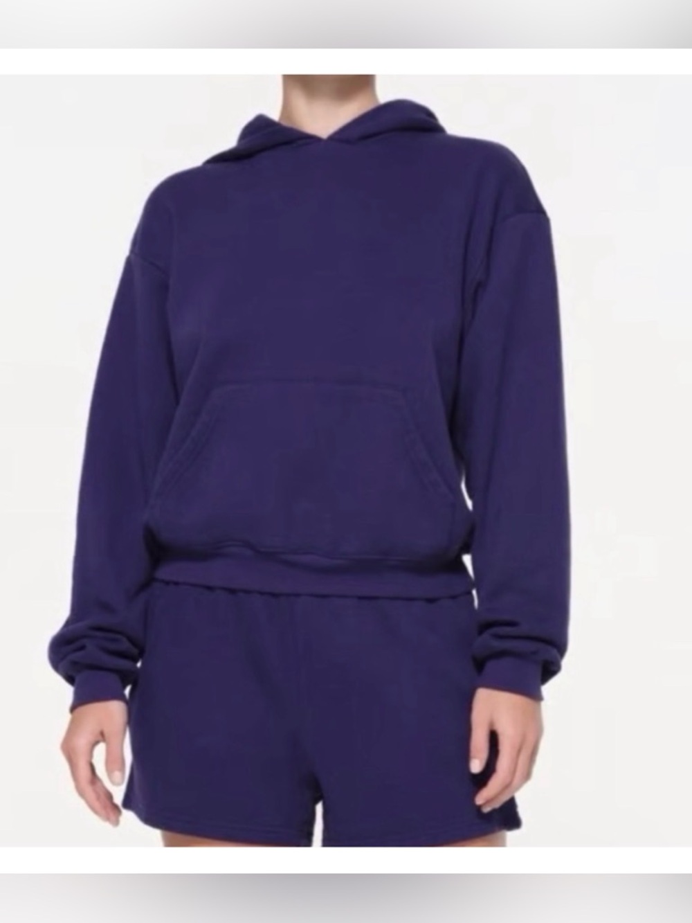 SKIMS CLASSIC DEEP PURPLE HOODIE M